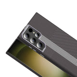 Galaxy S24 Ultra Kılıf M-safe Şarj Özellikli Karbon Fiber Görünümlü Zore Gros Kapak