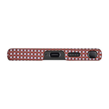 Galaxy S24 Ultra Kılıf M-safe Şarj Özellikli 1500D Aramid Fiber Pitaka Ultra-Slim Classic Serisi Bonfire Kapak