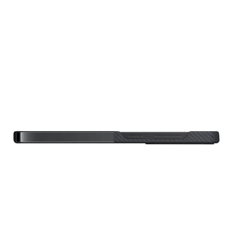 Galaxy S24 Ultra Kılıf M-safe Şarj Özellikli 600D Aramid Fiber Pitaka Ultra-Slim Classic Serisi Black-Grey Twill Kapak