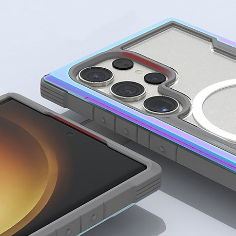 Galaxy S24 Ultra Kılıf M-safe Şarj Özellikli Airbagli Raptic Shield Serisi Şeffaf Arka Yüzey Kapak