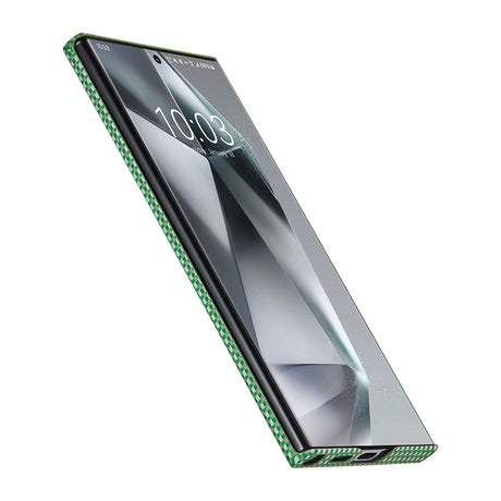Galaxy S24 Ultra Kılıf M-safe Şarj Özellikli 1500D Aramid Fiber Pitaka Ultra-Slim Classic Serisi Aomori Kapak