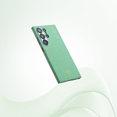 Galaxy S24 Ultra Kılıf M-safe Şarj Özellikli 1500D Aramid Fiber Pitaka Ultra-Slim Classic Serisi Aomori Kapak