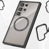 Galaxy S24 Ultra Kılıf M-safe Şarj Özellikli Casebang Body Frame Kapak