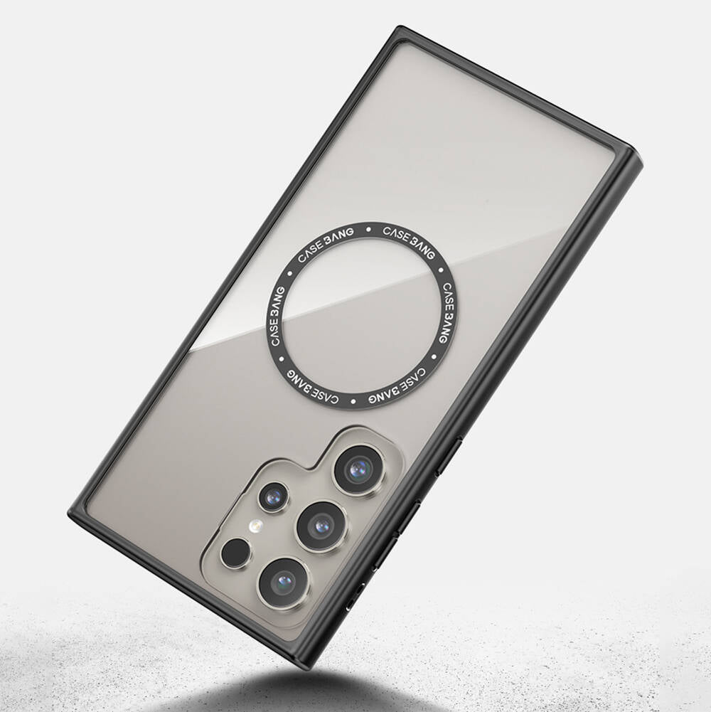 Galaxy S24 Ultra Kılıf M-safe Şarj Özellikli Casebang Body Frame Kapak
