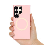 Galaxy S24 Ultra Kılıf M-safe Şarj Özellikli Çizilmeye Ve Aşınmaya Dayanıklı Youngkit Velvet Serisi Kapak