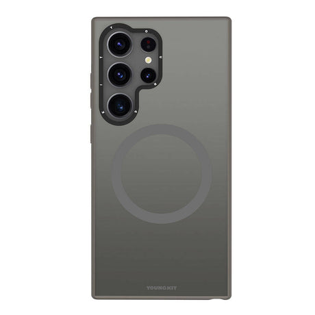 Galaxy S24 Ultra Kılıf M-safe Şarj Özellikli Çizilmeye Ve Aşınmaya Dayanıklı Youngkit Velvet Serisi Kapak