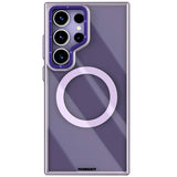 Galaxy S24 Ultra Kılıf M-safe Şarj Özellikli Sararma Önleyici Youngkit Crystal Grid Kapak