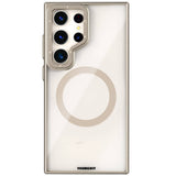 Galaxy S24 Ultra Kılıf M-safe Şarj Özellikli Sararma Önleyici Youngkit Crystal Grid Kapak