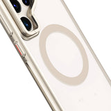 Galaxy S24 Ultra Kılıf M-safe Şarj Özellikli Sararma Önleyici Youngkit Crystal Grid Kapak