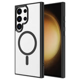 Galaxy S24 Ultra Kılıf M-safe Şarj Özellikli Zore Krom M-safe Silikon Kapak