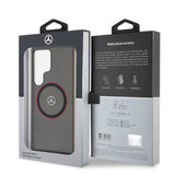 Galaxy S24 Ultra Kılıf Mercedes Benz Orjinal Lisanslı M-safe Şarj Özellikli IML Yıldız Logolu Red Ring Kapak