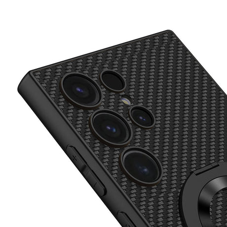 Galaxy S24 Ultra Wireless Şarj Özellikli Zore Kıpta Standlı M-safe Silikon Kapak