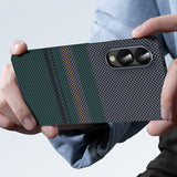 Galaxy S25 Edge Kılıf M-safe Şarj Özellikli Karbon Fiber Tasarımlı Benks Aurora ArmorAir Kevlar Kapak