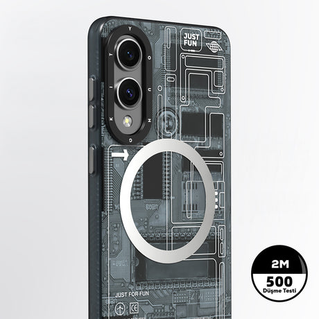 Galaxy S25 Edge Kılıf M-safe Şarj Özellikli Youngkit Technology Serisi Kapak