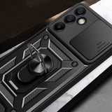 Galaxy S25 FE Kılıf Magnetik Standlı Kamera Korumalı Zore Sürgülü Vega Kapak