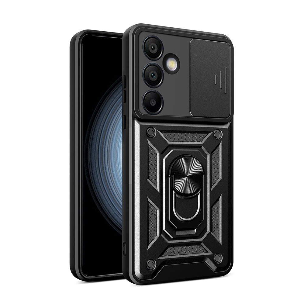 Galaxy S25 FE Kılıf Magnetik Standlı Kamera Korumalı Zore Sürgülü Vega Kapak