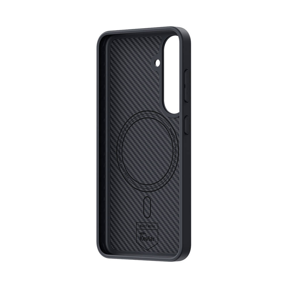 Galaxy S25 Kılıf Karbon Fiber M-safe Şarj Özellikli Benks Hybrid ArmorPro 600D Kevlar Kapak