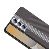 Galaxy S25 Kılıf M-safe Şarj Özellikli Karbon Fiber Görünümlü Zore Gros Kapak