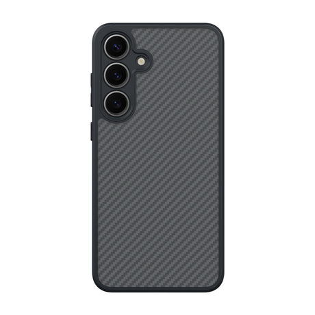 Galaxy S25 Kılıf M-safe Şarj Özellikli Karbon Fiber Tasarımlı Zore Elnino Kapak