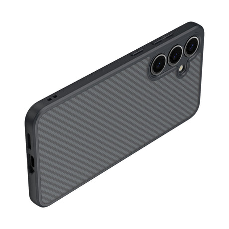 Galaxy S25 Kılıf M-safe Şarj Özellikli Karbon Fiber Tasarımlı Zore Elnino Kapak