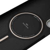 Galaxy S25 Plus Kılıf M-safe Şarj Özellikli 600D Aramid Fiber Pitaka Ultra-Slim Classic Serisi Black-Grey Twill Kapak