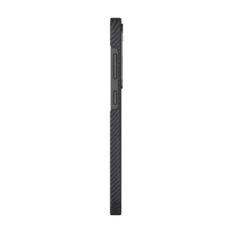 Galaxy S25 Plus Kılıf M-safe Şarj Özellikli 600D Aramid Fiber Pitaka Ultra-Slim Classic Serisi Black-Grey Twill Kapak