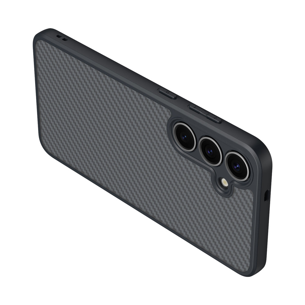 Galaxy S25 Plus Kılıf M-safe Şarj Özellikli Karbon Fiber Tasarımlı Zore Elnino Kapak
