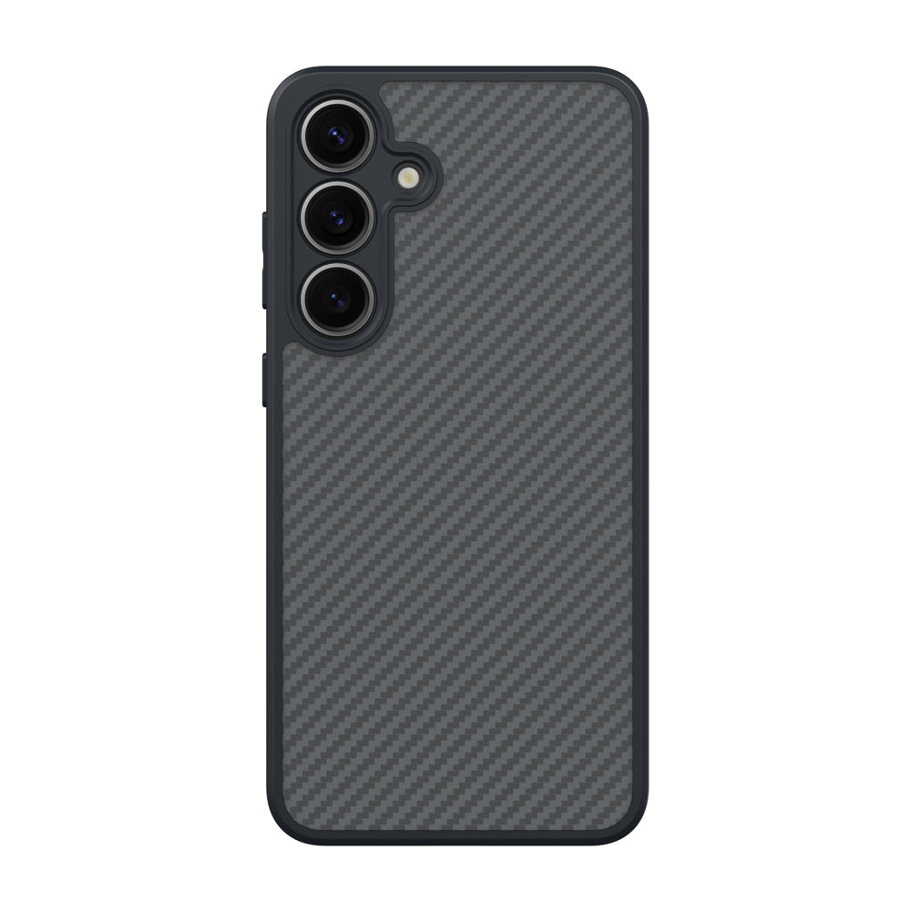 Galaxy S25 Plus Kılıf M-safe Şarj Özellikli Karbon Fiber Tasarımlı Zore Elnino Kapak