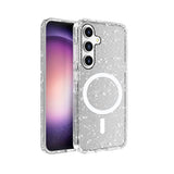 Galaxy S25 Plus Kılıf M-safe Şarj Özellikli Parlayan Simli Saydam Renkli Zore Allstar Kapak