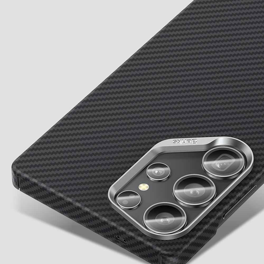 Galaxy S25 Ultra Kılıf Benks M-safe Şarj Özellikli Magnetik ArmorAir 600D Kevlar Fiber Kapak