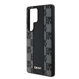 Galaxy S25 Ultra Kılıf DKNY Orjinal Lisanslı M-safe Şarj Özellikli 3D Yazılı Checkered Pattern Kapak