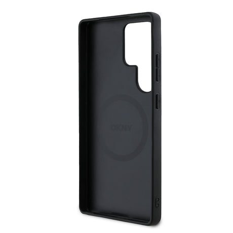 Galaxy S25 Ultra Kılıf DKNY Orjinal Lisanslı M-safe Şarj Özellikli 3D Yazılı Checkered Pattern Kapak