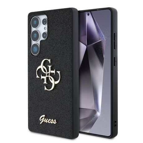 Galaxy S25 Ultra Kılıf Guess Orjinal Lisanslı 4G Büyük Metal Logolu Glitter Kapak
