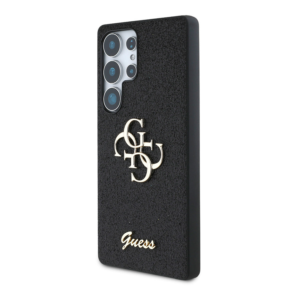 Galaxy S25 Ultra Kılıf Guess Orjinal Lisanslı 4G Büyük Metal Logolu Glitter Kapak