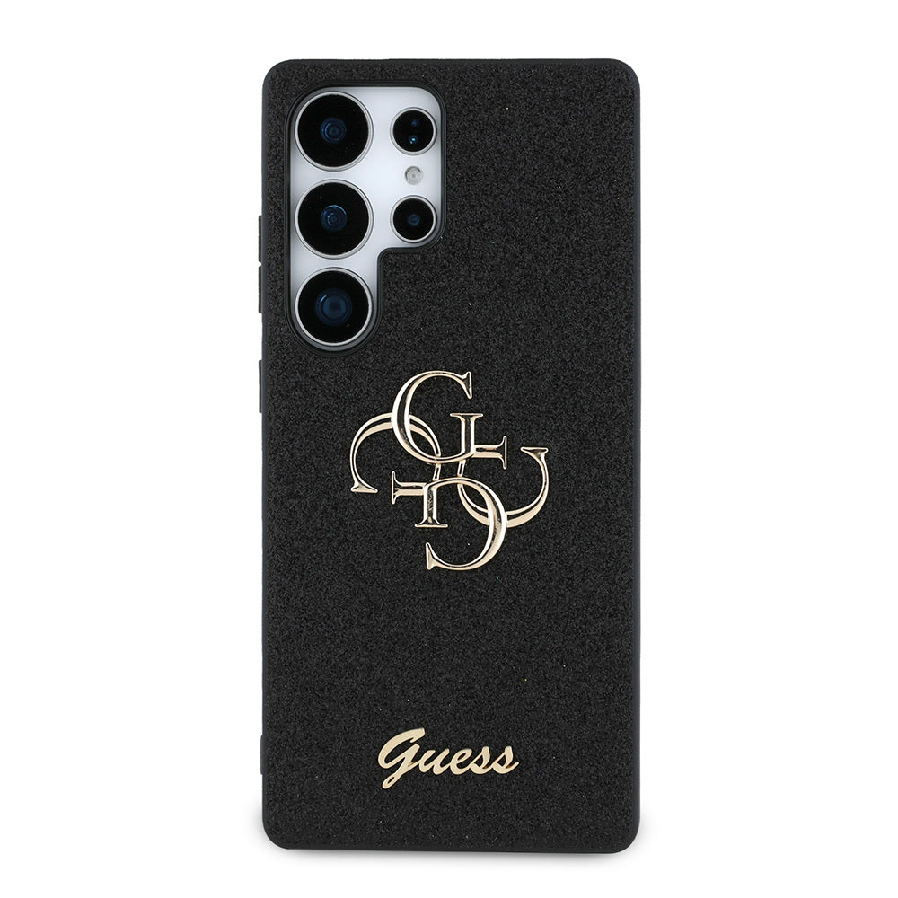 Galaxy S25 Ultra Kılıf Guess Orjinal Lisanslı 4G Büyük Metal Logolu Glitter Kapak