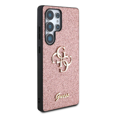 Galaxy S25 Ultra Kılıf Guess Orjinal Lisanslı 4G Büyük Metal Logolu Glitter Kapak