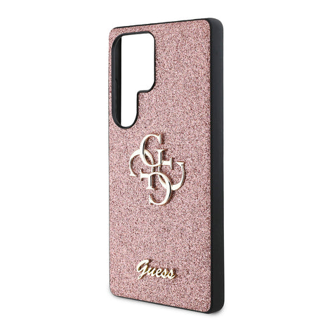 Galaxy S25 Ultra Kılıf Guess Orjinal Lisanslı 4G Büyük Metal Logolu Glitter Kapak
