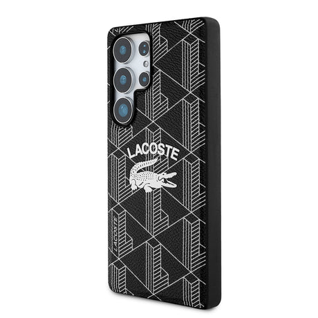 Galaxy S25 Ultra Kılıf Lacoste Orjinal Lisanslı M-safe Şarj Özellikli Mono Vintage Logo Kapak