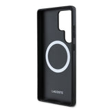 Galaxy S25 Ultra Kılıf Lacoste Orjinal Lisanslı PU Pike Desenli Arka Yüzey İkonik Timsah Dokuma Logolu Kapak