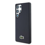 Galaxy S25 Ultra Kılıf Lacoste Orjinal Lisanslı PU Pike Desenli Arka Yüzey İkonik Timsah Dokuma Logolu Kapak