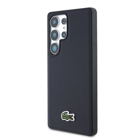 Galaxy S25 Ultra Kılıf Lacoste Orjinal Lisanslı PU Pike Desenli Arka Yüzey İkonik Timsah Dokuma Logolu Kapak