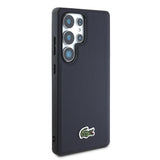 Galaxy S25 Ultra Kılıf Lacoste Orjinal Lisanslı PU Pike Desenli Arka Yüzey İkonik Timsah Dokuma Logolu Kapak