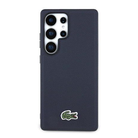 Galaxy S25 Ultra Kılıf Lacoste Orjinal Lisanslı PU Pike Desenli Arka Yüzey İkonik Timsah Dokuma Logolu Kapak