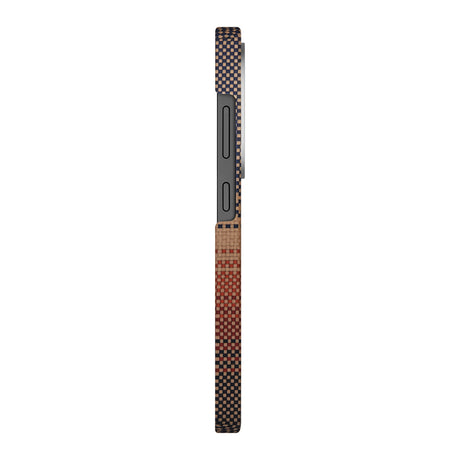 Galaxy S25 Ultra Kılıf M-safe Şarj Özellikli Aramid Fiber Pitaka Tactile Woven Sunset-Moonrise Serisi Kapak