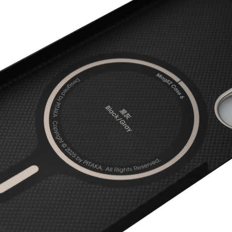 Galaxy S25 Ultra Kılıf M-safe Şarj Özellikli 600D Aramid Fiber Pitaka Ultra-Slim Classic Serisi Black-Grey Twill Kapak