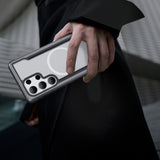 Galaxy S25 Ultra Kılıf M-safe Şarj Özellikli Airbagli Raptic Shield Serisi Şeffaf Arka Yüzey Kapak