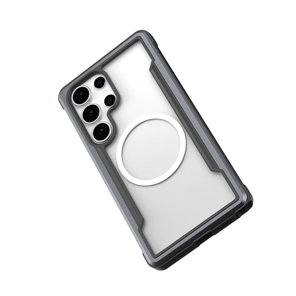 Galaxy S25 Ultra Kılıf M-safe Şarj Özellikli Airbagli Raptic Shield Serisi Şeffaf Arka Yüzey Kapak