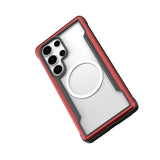 Galaxy S25 Ultra Kılıf M-safe Şarj Özellikli Airbagli Raptic Shield Serisi Şeffaf Arka Yüzey Kapak