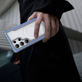 Galaxy S25 Ultra Kılıf M-safe Şarj Özellikli Airbagli Raptic Shield Serisi Şeffaf Arka Yüzey Kapak