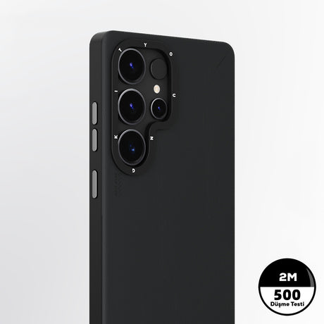Galaxy S25 Ultra Kılıf M-safe Şarj Özellikli Basit Mat Deri Desenli Youngkit Tech Fashion Serisi Kapak